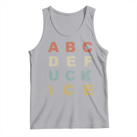 Funny Fuck Ice Protest Resistance Tank Top Political Retro Alphabet Graphic
