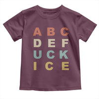 Funny Fuck Ice Protest Resistance Toddler T Shirt Political Retro Alphabet Graphic