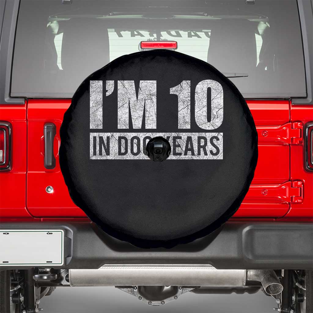 70th Birthday Funny I Am 10 In Dog Years Spare Tire Cover 70 Years Old Gifts