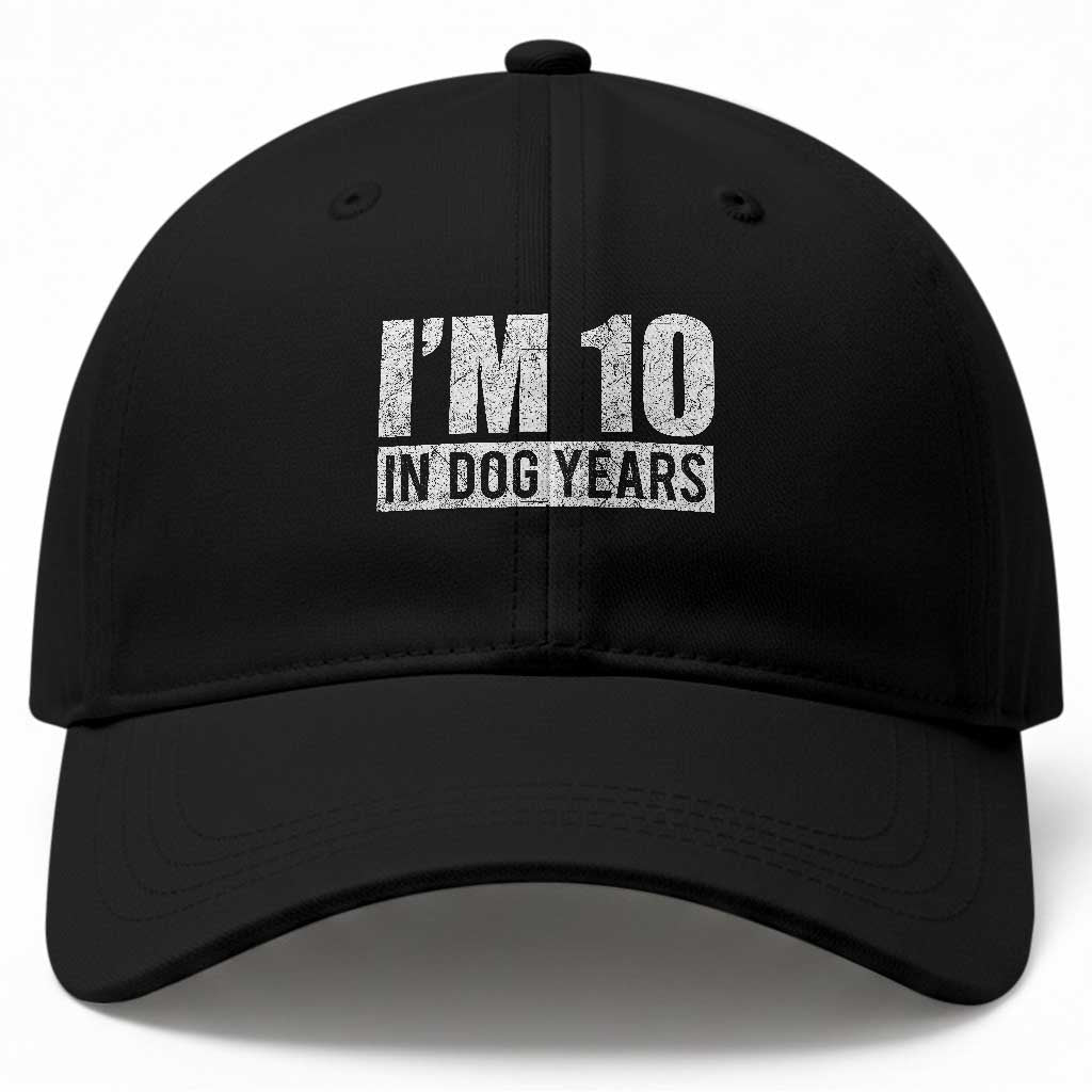 70th Birthday Funny I Am 10 In Dog Years Baseball Cap 70 Years Old Gifts