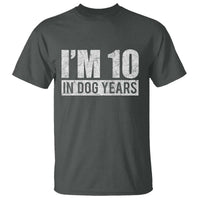 70th Birthday Funny I Am 10 In Dog Years T Shirt 70 Years Old Gifts