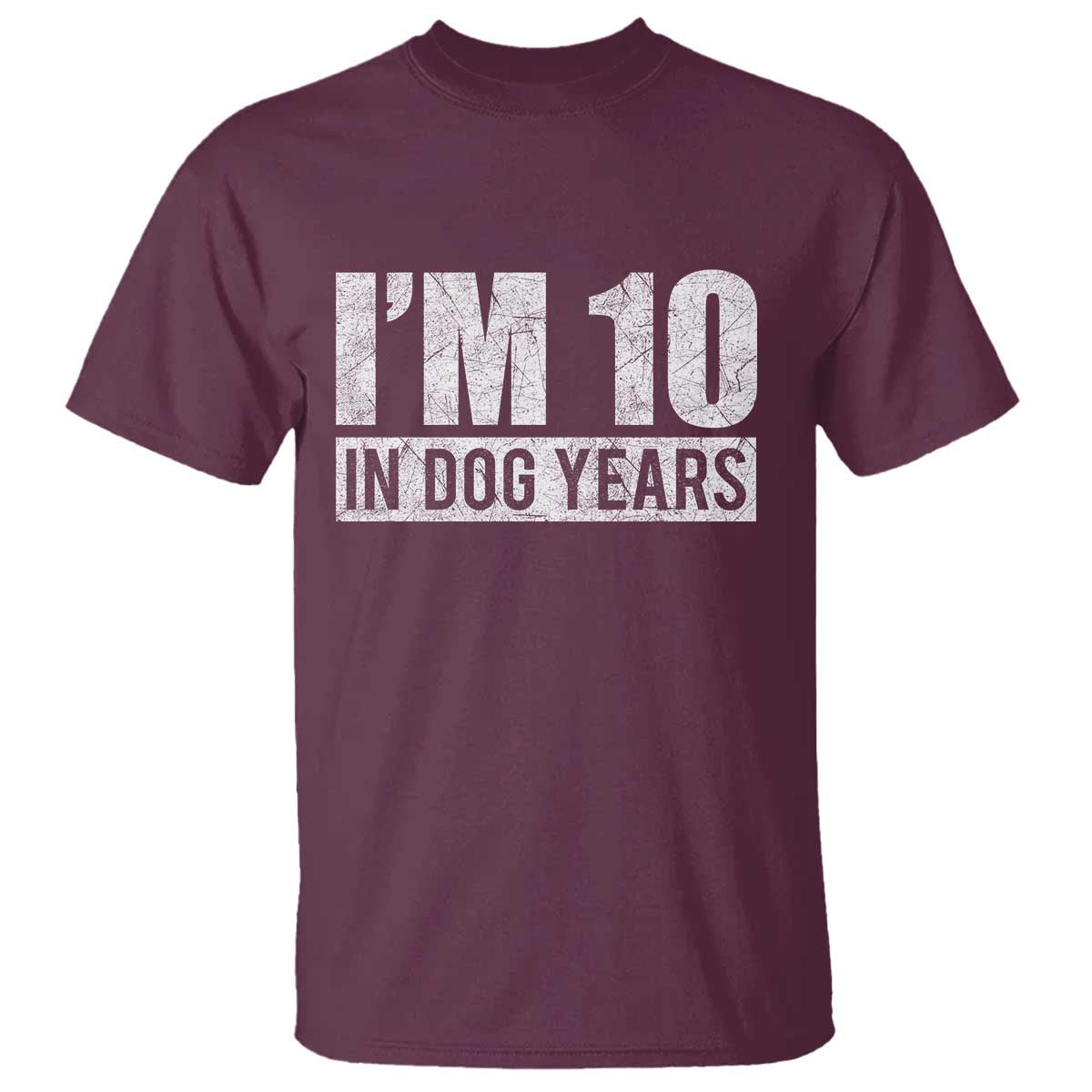 70th Birthday Funny I Am 10 In Dog Years T Shirt 70 Years Old Gifts