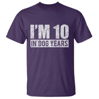 70th Birthday Funny I Am 10 In Dog Years T Shirt 70 Years Old Gifts