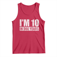 70th Birthday Funny I Am 10 In Dog Years Tank Top 70 Years Old Gifts