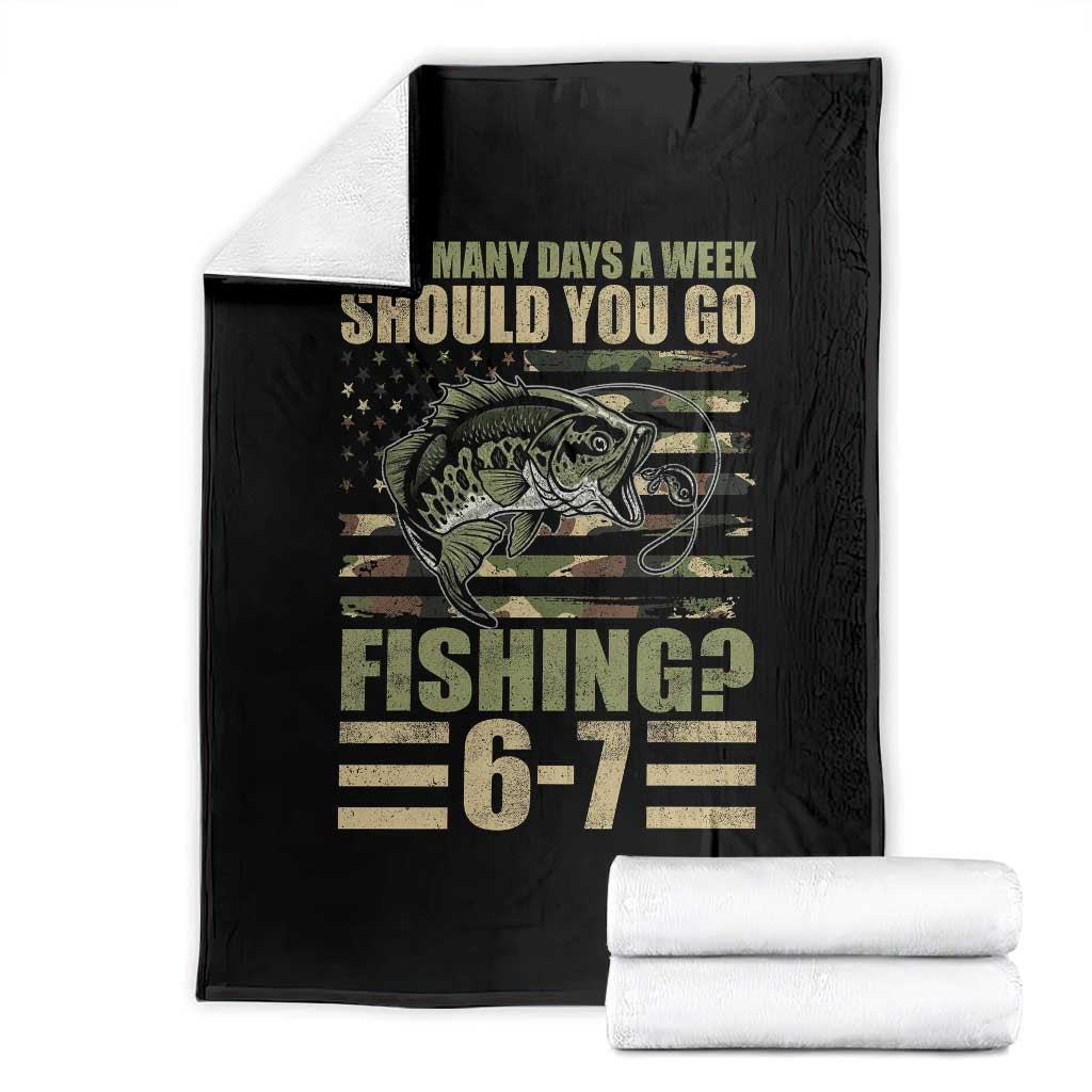 Fishing 67 Meme Throw Blanket How Many Days A Week Should You Go Fishing Camo Flag
