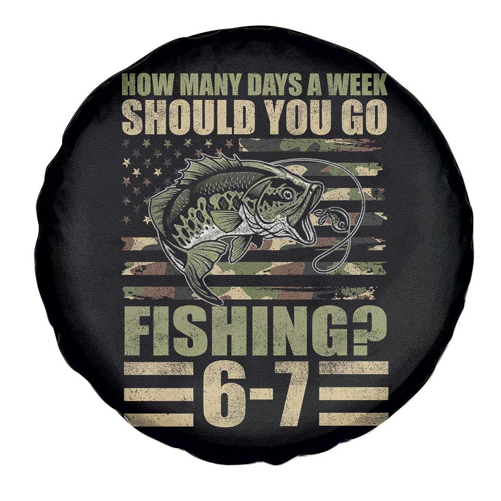Fishing 67 Meme Spare Tire Cover How Many Days A Week Should You Go Fishing Camo Flag