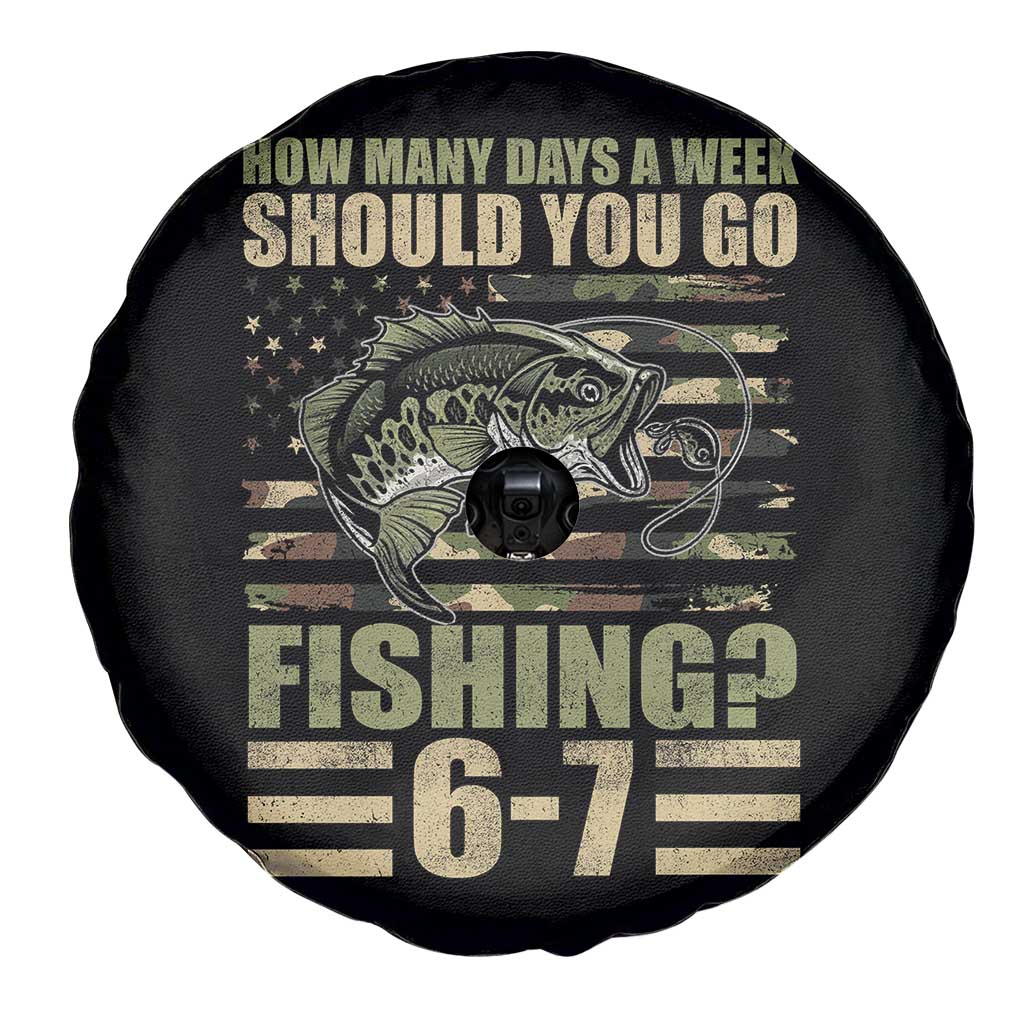 Fishing 67 Meme Spare Tire Cover How Many Days A Week Should You Go Fishing Camo Flag