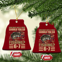 Fishing 67 Meme Ceramic Ornament How Many Days A Week Should You Go Fishing Camo Flag
