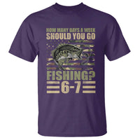 Fishing 67 Meme T Shirt How Many Days A Week Should You Go Fishing Camo Flag