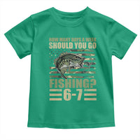 Fishing 67 Meme Toddler T Shirt How Many Days A Week Should You Go Fishing Camo Flag