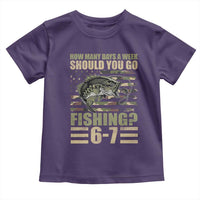 Fishing 67 Meme Toddler T Shirt How Many Days A Week Should You Go Fishing Camo Flag