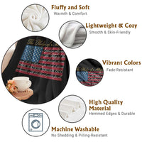 The Pledge of Allegiance Throw Blanket US Military Veteran Patriotic American Flag