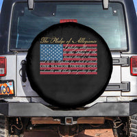 The Pledge of Allegiance Spare Tire Cover US Military Veteran Patriotic American Flag