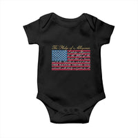 The Pledge of Allegiance Baby Onesie US Military Veteran Patriotic American Flag