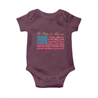The Pledge of Allegiance Baby Onesie US Military Veteran Patriotic American Flag