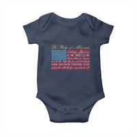 The Pledge of Allegiance Baby Onesie US Military Veteran Patriotic American Flag