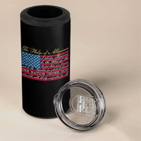 The Pledge of Allegiance 4 in 1 Can Cooler Tumbler US Military Veteran Patriotic American Flag