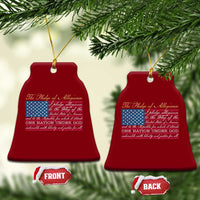 The Pledge of Allegiance Ceramic Ornament US Military Veteran Patriotic American Flag