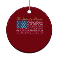 The Pledge of Allegiance Ceramic Ornament US Military Veteran Patriotic American Flag