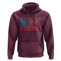 The Pledge of Allegiance Hoodie US Military Veteran Patriotic American Flag