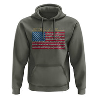 The Pledge of Allegiance Hoodie US Military Veteran Patriotic American Flag
