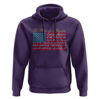 The Pledge of Allegiance Hoodie US Military Veteran Patriotic American Flag