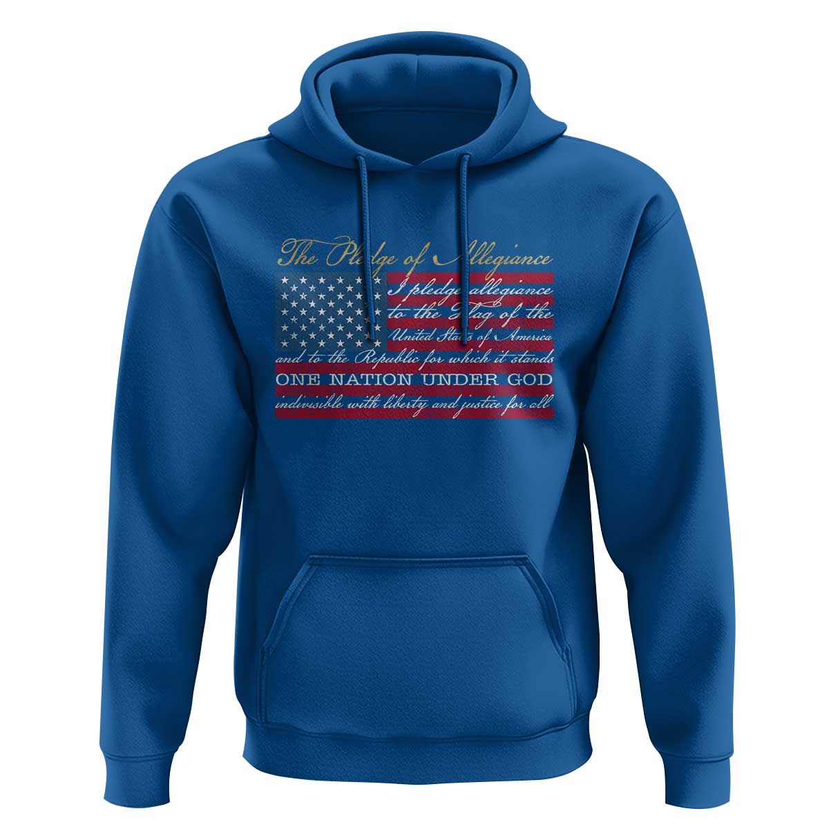 The Pledge of Allegiance Hoodie US Military Veteran Patriotic American Flag
