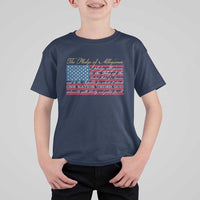 The Pledge of Allegiance T Shirt For Kid US Military Veteran Patriotic American Flag