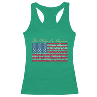 The Pledge of Allegiance Racerback Tank Top US Military Veteran Patriotic American Flag