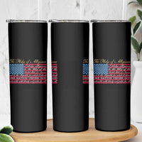 The Pledge of Allegiance Skinny Tumbler US Military Veteran Patriotic American Flag