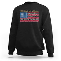 The Pledge of Allegiance Sweatshirt US Military Veteran Patriotic American Flag