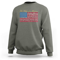 The Pledge of Allegiance Sweatshirt US Military Veteran Patriotic American Flag