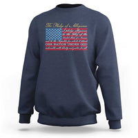 The Pledge of Allegiance Sweatshirt US Military Veteran Patriotic American Flag