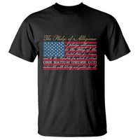 The Pledge of Allegiance T Shirt US Military Veteran Patriotic American Flag