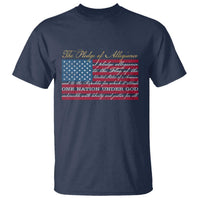 The Pledge of Allegiance T Shirt US Military Veteran Patriotic American Flag