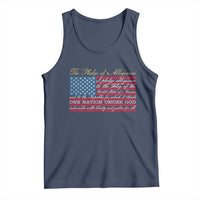 The Pledge of Allegiance Tank Top US Military Veteran Patriotic American Flag
