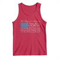 The Pledge of Allegiance Tank Top US Military Veteran Patriotic American Flag