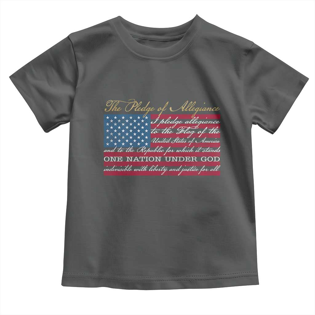 The Pledge of Allegiance Toddler T Shirt US Military Veteran Patriotic American Flag