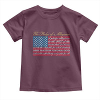 The Pledge of Allegiance Toddler T Shirt US Military Veteran Patriotic American Flag
