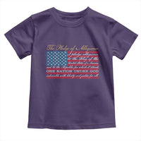 The Pledge of Allegiance Toddler T Shirt US Military Veteran Patriotic American Flag