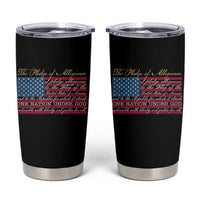 The Pledge of Allegiance Tumbler Cup US Military Veteran Patriotic American Flag