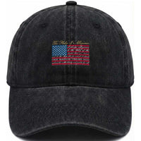 The Pledge of Allegiance Washed Cotton Baseball Cap US Military Veteran Patriotic American Flag