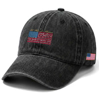 The Pledge of Allegiance Washed Cotton Baseball Cap US Military Veteran Patriotic American Flag