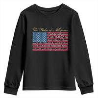 The Pledge of Allegiance Youth Sweatshirt US Military Veteran Patriotic American Flag