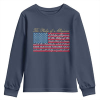 The Pledge of Allegiance Youth Sweatshirt US Military Veteran Patriotic American Flag
