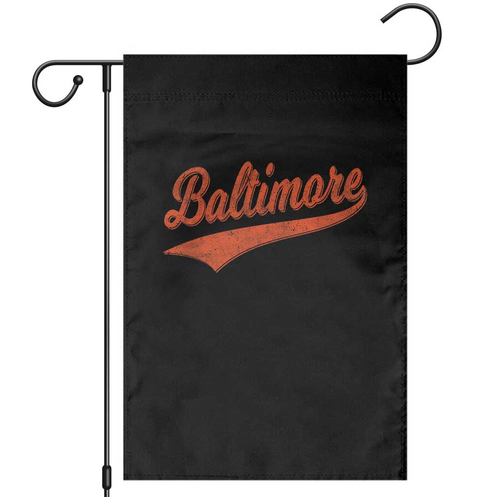 Baltimore Script Retro Baseball Sport Lovers City Pride Garden Flag