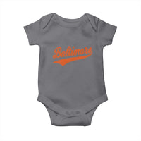 Baltimore Script Retro Baseball Sport Lovers City Pride Baby Onesie