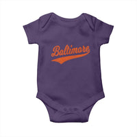 Baltimore Script Retro Baseball Sport Lovers City Pride Baby Onesie