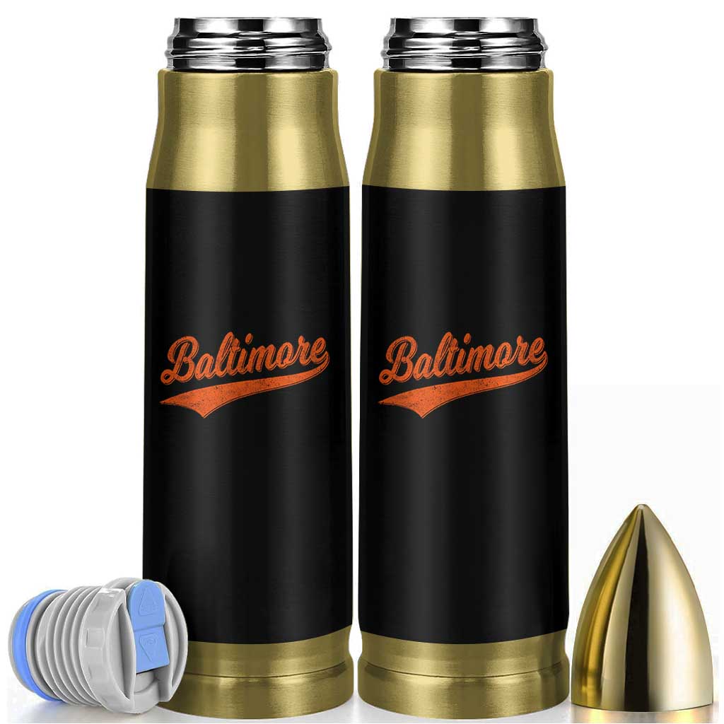 Baltimore Script Retro Baseball Sport Lovers City Pride Bullet Tumbler
