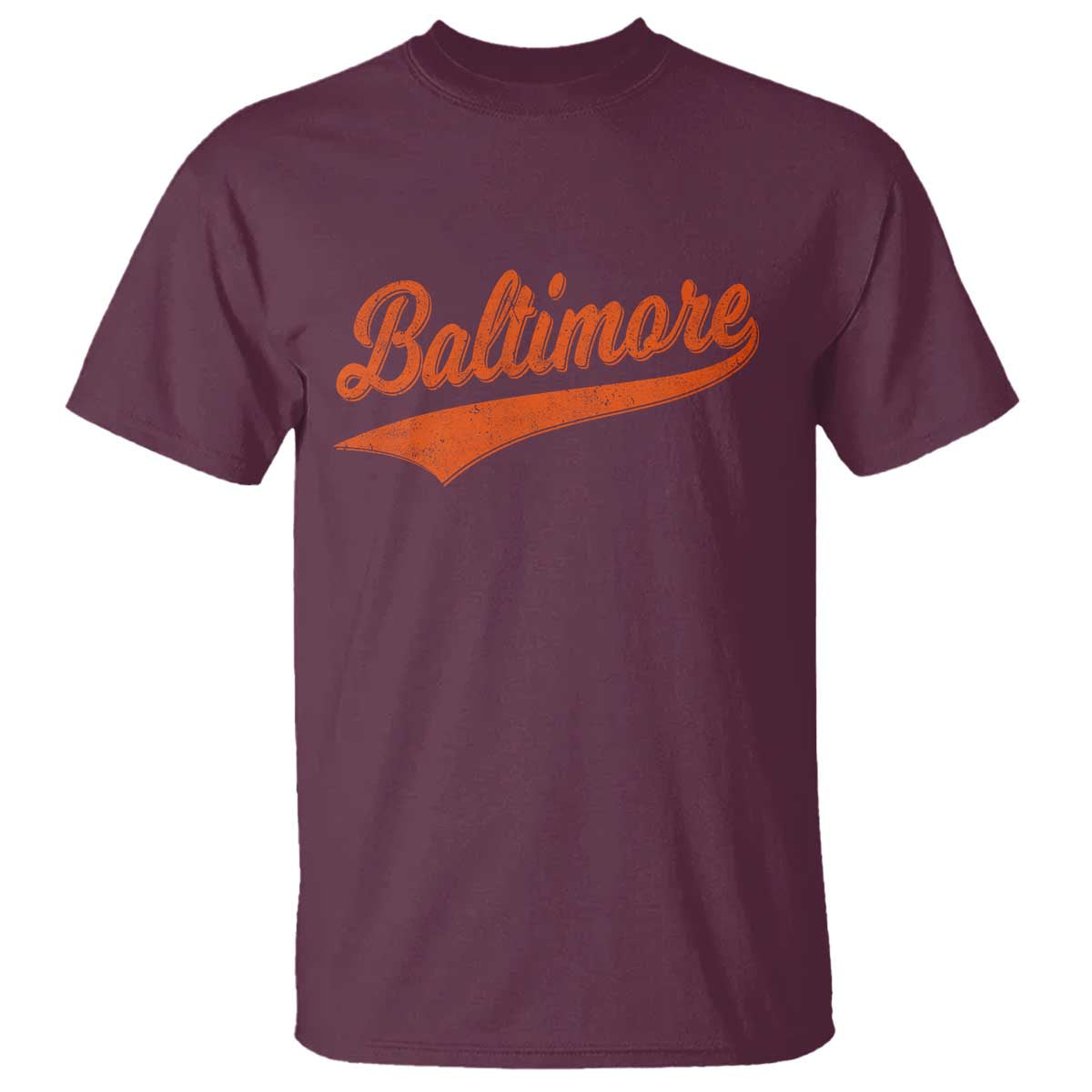 Baltimore Script Retro Baseball Sport Lovers City Pride T Shirt